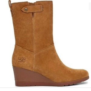 Ugg Potrero Waterproof Wedges Suede Bootie